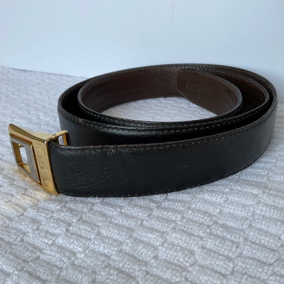 Pierre Cardin Reversible Belt Size 40 Unisex Brown/Black - Picture 4 of 15